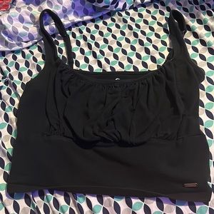 very flattering, black Hollister tank top